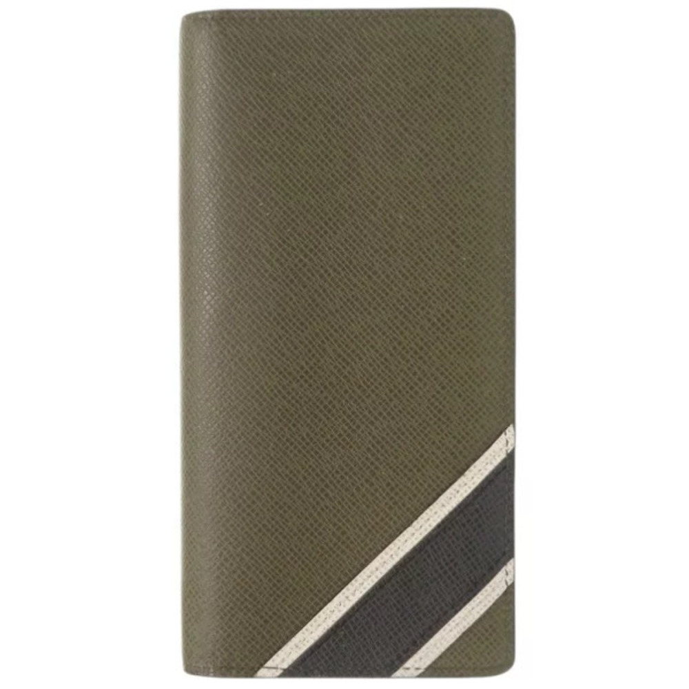 Louis Vuitton Portefeuille Brazza Taiga Khaki Green Long Wallet LV